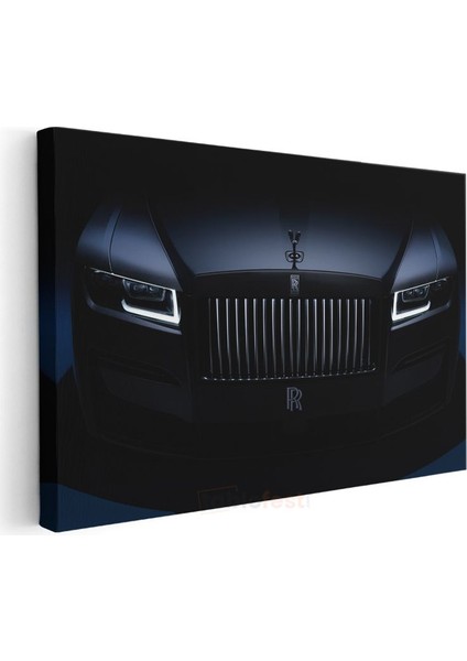 Rolls-Royce Ghost - Siyah Lüks Sedan Ön Görünüm Kanvas Tablo
