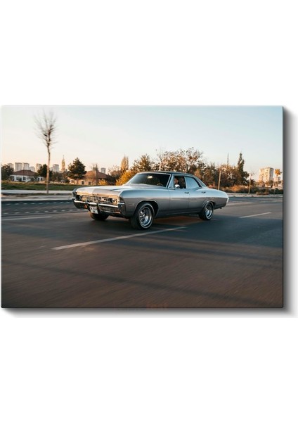Chevrolet Impala - Klasik Amerikan Kas Otomobili Kanvas Tablo fiyatları