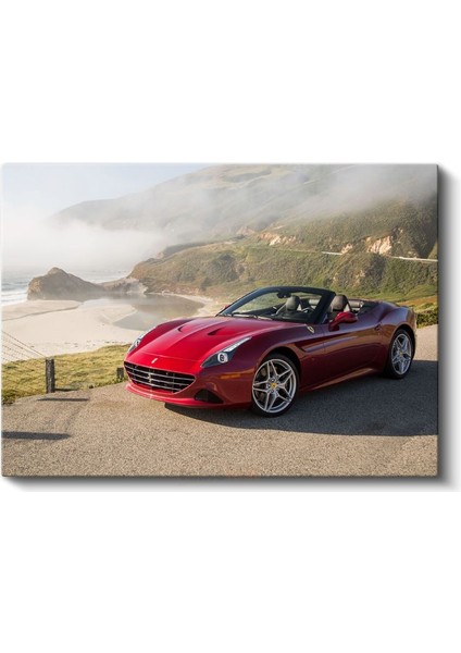 Ferrari California T - Kırmızı Cabrio Spor Otomobil Kanvas Tablo