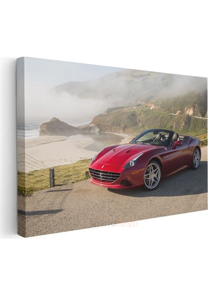 Ferrari California T - Kırmızı Cabrio Spor Otomobil Kanvas Tablo