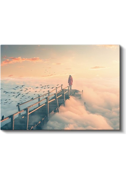 Bulutların Üstünde - Gökyüzü Iskelesinde Yolculuk Kanvas Tablo fiyatları