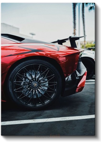 Lamborghini Aventador - Italyan Süper Otomobil Jant Detayı Kanvas Tablo fiyatları