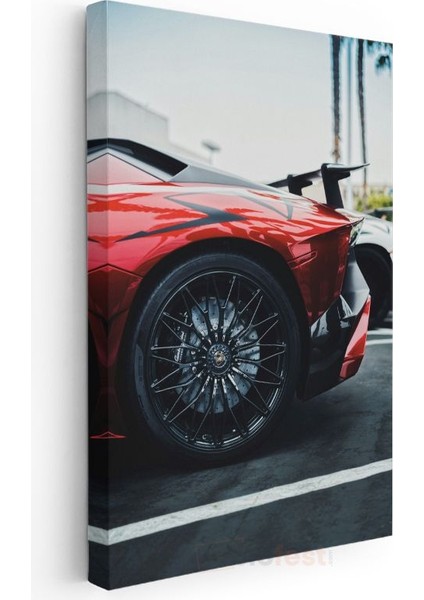 Lamborghini Aventador - Italyan Süper Otomobil Jant Detayı Kanvas Tablo modelleri