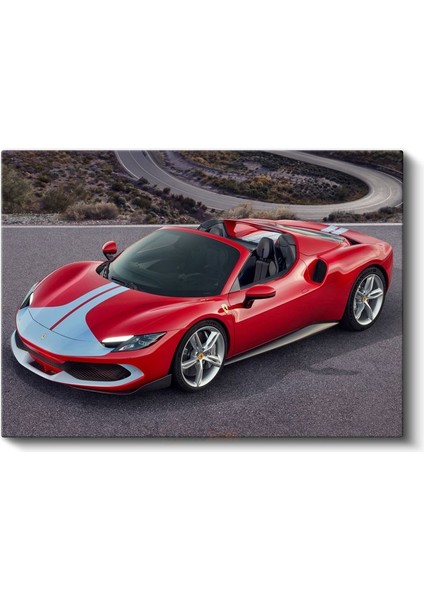 Ferrari 296 Gtb - Italyan Spor Otomobil Kanvas Tablo fiyatları