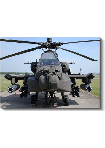 Apache Helikopter - Askeri Hava Aracı Kanvas Tablo