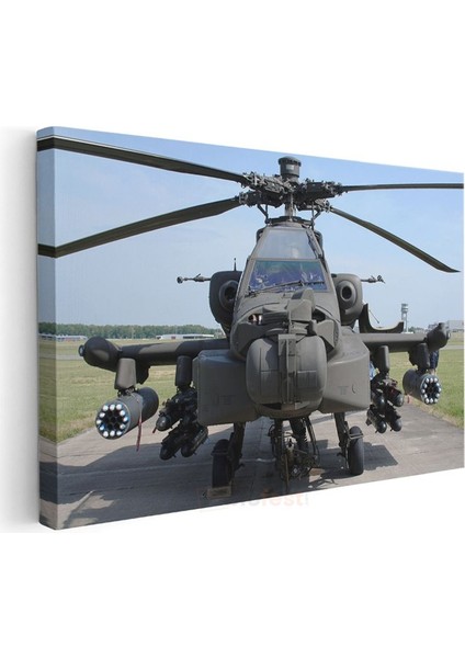 Apache Helikopter - Askeri Hava Aracı Kanvas Tablo