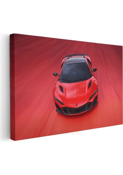 Acura Nsx Type S - Kırmızı Spor Otomobil Hız Efekti Kanvas Tablo