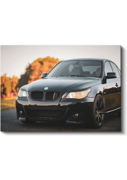 Bmw M5 - Siyah Performans Sedan Kanvas Tablo