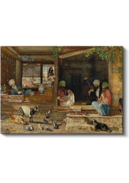 Osmanlı Kahvehanesi - Geleneksel Sohbet Ortamı Kanvas Tablo fiyatları