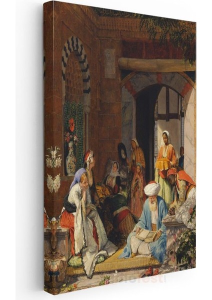 Osman Hamdi Bey - Cami Avlusu Kanvas Tablo