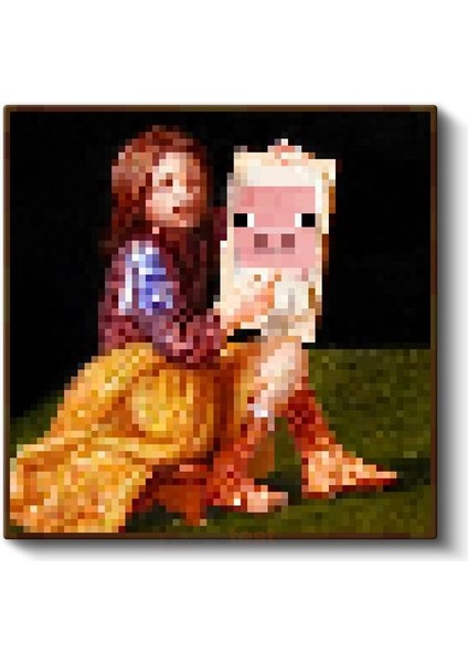 Minecraft - Pigscene Piksel Kanvas Tablo fiyatları