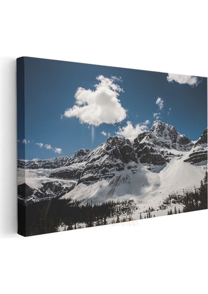 Karlı Zirveler - Mavi Gökyüzü Altında Kanvas Tablo modelleri