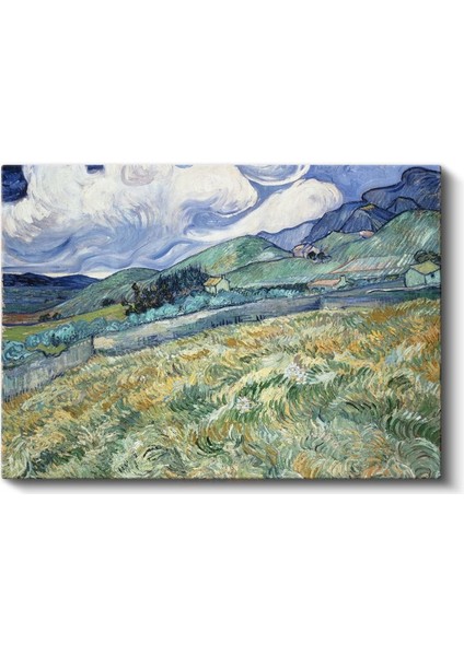 Vincent Van Gogh - Buğday Tarlası ve Dağlar Kanvas Tablo