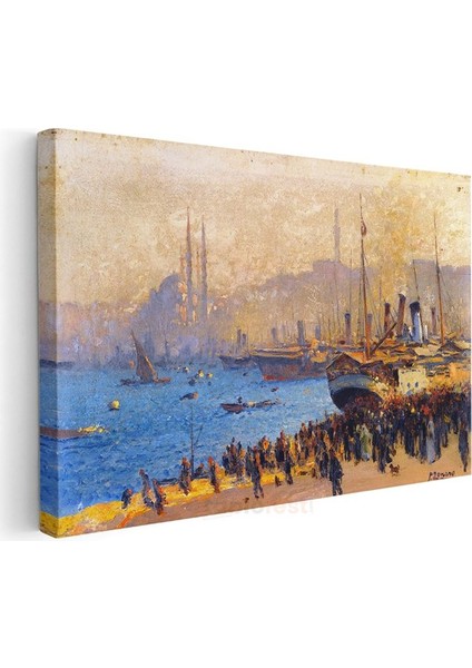 Istanbul Limanı - Tarihi Yarımada Manzarası Kanvas Tablo