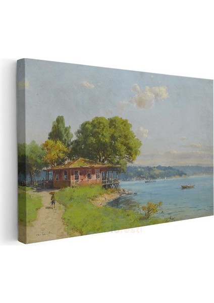 Boğaz Kıyısı - Yalı ve Deniz Manzarası Kanvas Tablo modelleri