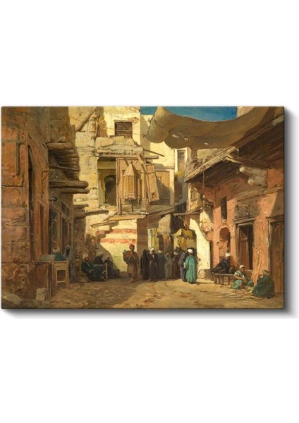 Osmanlı Sokağı - Tarihi Çarşı Manzarası Kanvas Tablo fiyatları