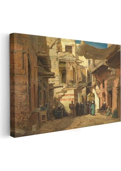 Osmanlı Sokağı - Tarihi Çarşı Manzarası Kanvas Tablo modelleri
