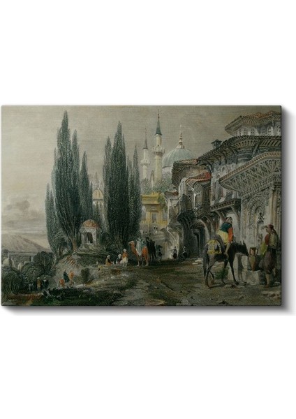 Osmanlı Istanbul - Tarihi Yarımada Manzarası Kanvas Tablo fiyatları