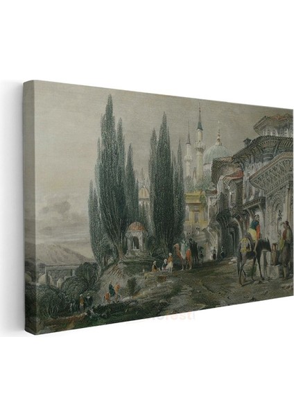 Osmanlı Istanbul - Tarihi Yarımada Manzarası Kanvas Tablo modelleri