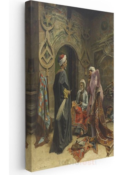 Osman Hamdi Bey - Halı Tüccarları Kanvas Tablo