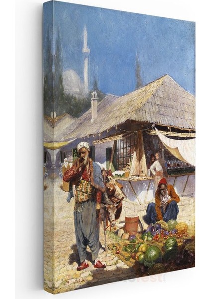 Osmanlı Çarşısı - Geleneksel Pazar Yaşamı Kanvas Tablo modelleri