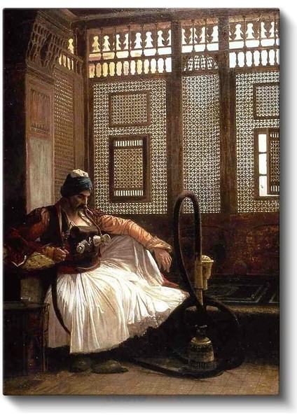 Osmanlı Keyfi - Nargile Içen Adam Kanvas Tablo fiyatları