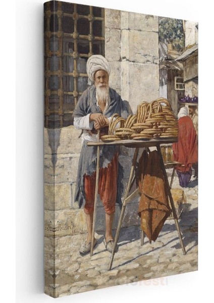 Osman Hamdi Bey - Ekmek Satıcısı Kanvas Tablo
