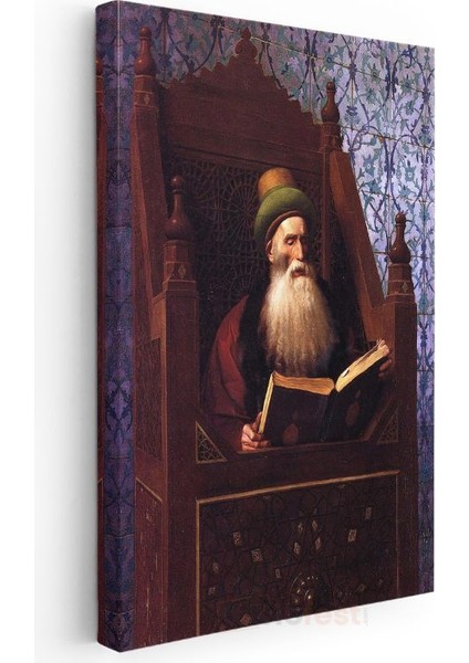 Osman Hamdi Bey - Kitap Okuyan Adam Kanvas Tablo