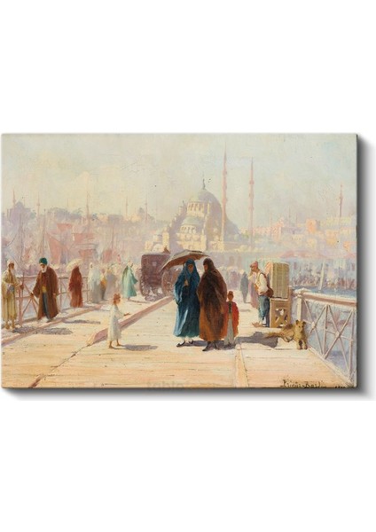 Fausto Zonaro - Istanbul Iskelesi Kanvas Tablo fiyatları
