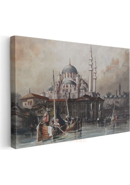 Osmanlı Denizcilik - Kayıklarla Boğaz Geçişi Kanvas Tablo modelleri