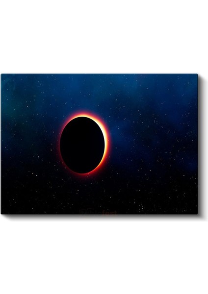 Güneş Tutulması - Yıldızlı Gökyüzünde Kozmik Dans Kanvas Tablo fiyatları