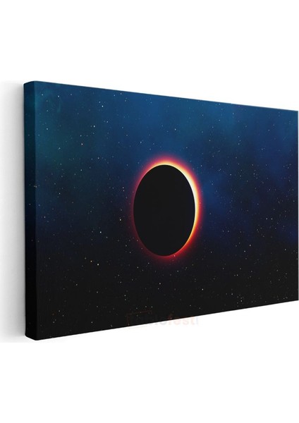 Güneş Tutulması - Yıldızlı Gökyüzünde Kozmik Dans Kanvas Tablo modelleri