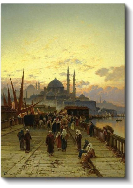 Istanbul Silueti - Tarihi Yarımada Manzarası Kanvas Tablo fiyatları