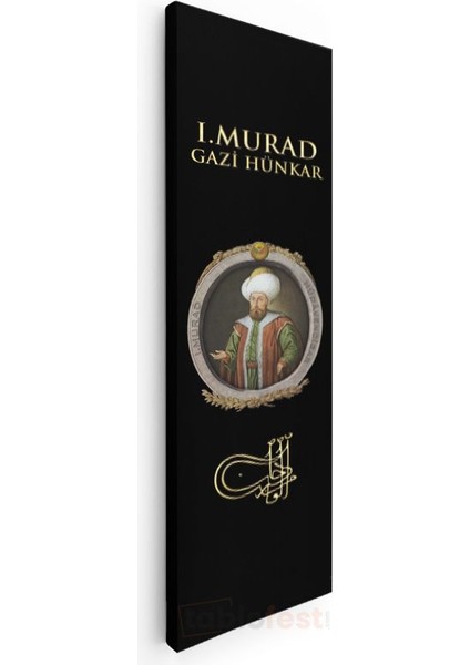 Osmanlı Padişahı - I. Murad Gazi Hünkar Portresi Kanvas Tablo modelleri