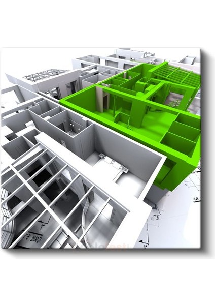 Mimar - 3D Bina Modelleme ve Planlama Kanvas Tablo