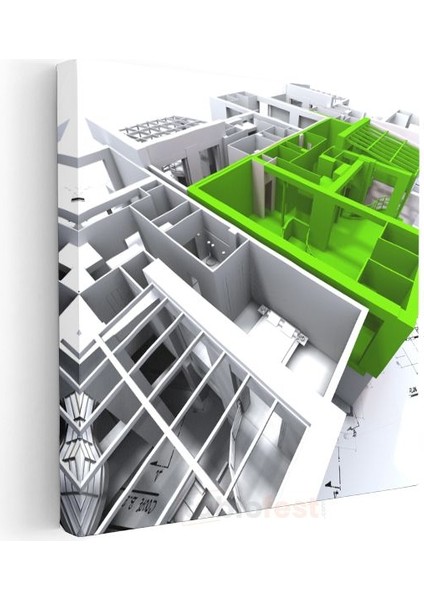 Mimar - 3D Bina Modelleme ve Planlama Kanvas Tablo