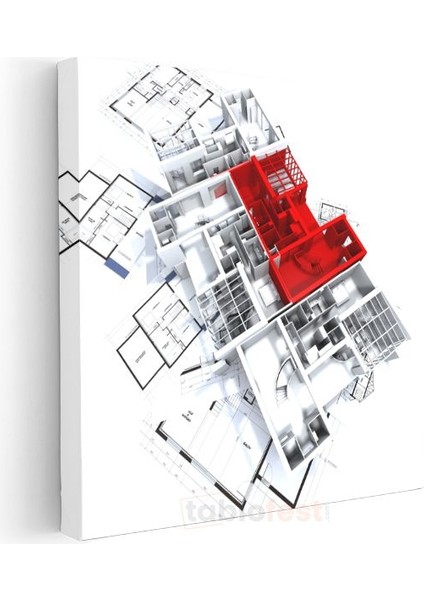 Mimar - 3D Proje Modellemesi Kanvas Tablo modelleri