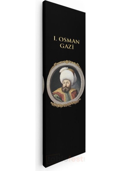 Osmanlı Padişahı - I. Osman Gazi Portresi Kanvas Tablo modelleri