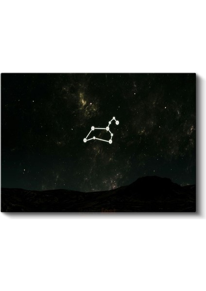 Gece Takımyıldızı - Karanlık Gökyüzünde Parlayan Yıldız Haritası Kanvas Tablo fiyatları
