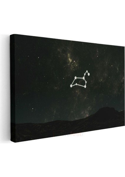 Gece Takımyıldızı - Karanlık Gökyüzünde Parlayan Yıldız Haritası Kanvas Tablo modelleri