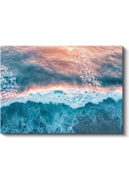Okyanus Dalgaları - Turkuaz Sulardan Büyüleyici Deniz Manzarası Kanvas Tablo fiyatları