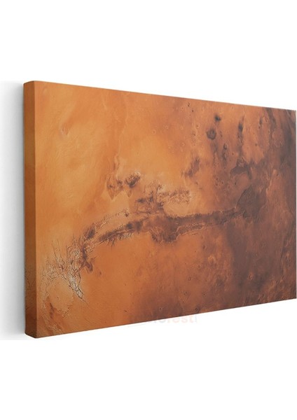 Mars Manzarası - Kızıl Gezegenin Gizemli Yüzey Oluşumları Kanvas Tablo modelleri