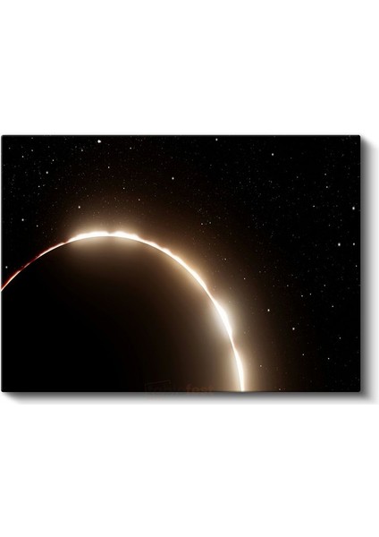Güneş Tutulması - Yıldızlı Gökyüzünde Kozmik Olay Kanvas Tablo fiyatları