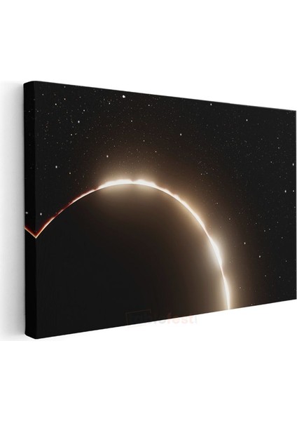 Güneş Tutulması - Yıldızlı Gökyüzünde Kozmik Olay Kanvas Tablo modelleri