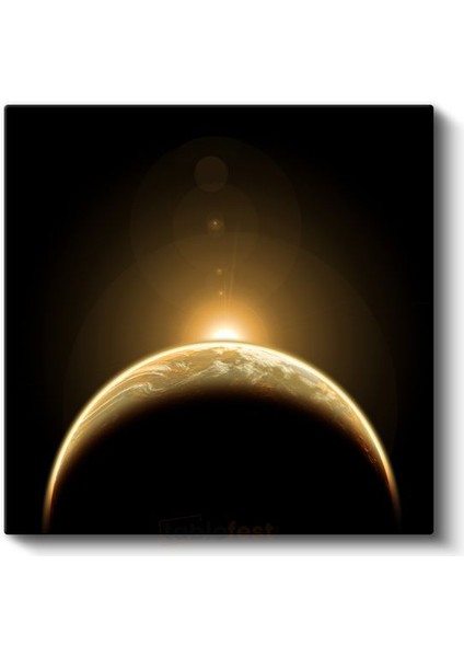 Altın Işık - Kozmik Gün Doğumu Kanvas Tablo fiyatları