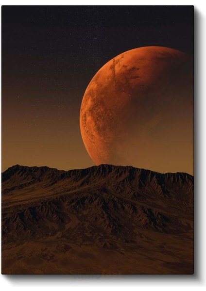Mars Manzarası - Kızıl Gezegenin Gizemli Yüzeyi Kanvas Tablo fiyatları