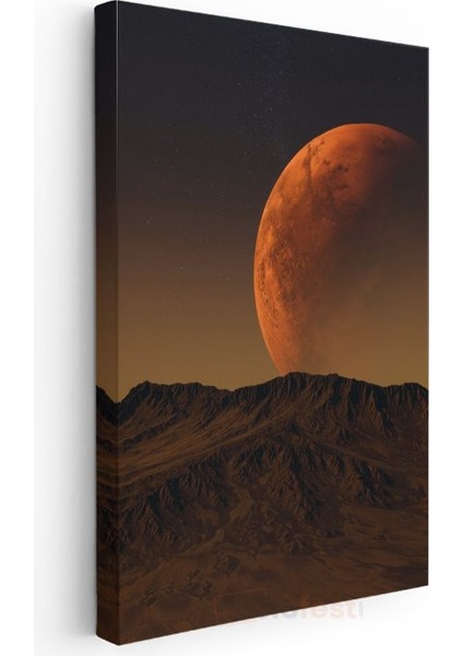Mars Manzarası - Kızıl Gezegenin Gizemli Yüzeyi Kanvas Tablo modelleri