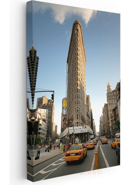 Flatiron Binası - New York Sokakları Kanvas Tablo