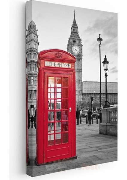 Londra Telefon Kulübesi - Ikonik Kırmızı Kanvas Tablo modelleri
