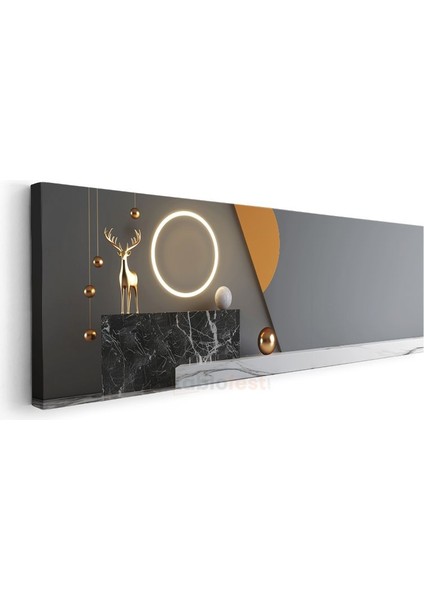 Lüks Dekor - Altın Geyik Heykeli Modern Tasarım Kanvas Tablo modelleri